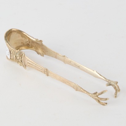 A European 800 Silver Set of Tongs