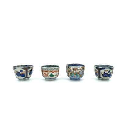 Four Japanese Imari Barbed-rim Cups