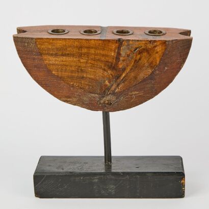 A Handmade Wooden Candelabra