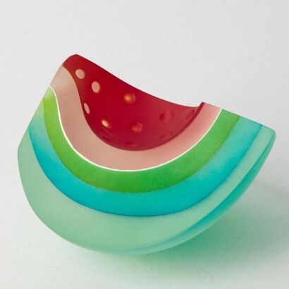 A Dominic Burrell Cast Glass Watermelon