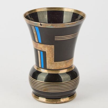 A Michel Herman Deco Glass Vase
