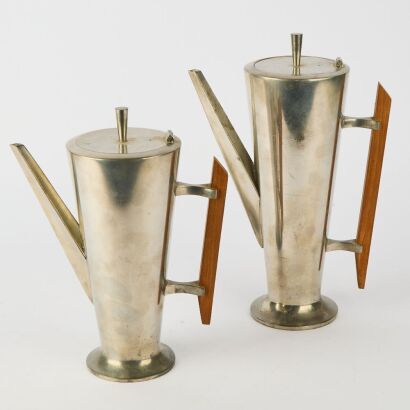 A Pair of Dutch Mid-Century Coffee Pots