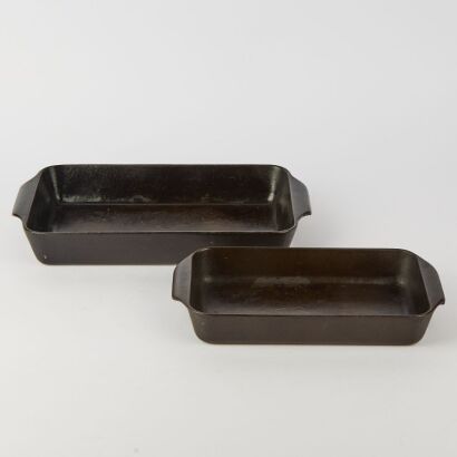 A Pair of Cast Iron Baking Dishes