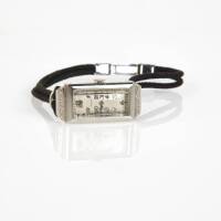 A Ladies' 1930s 18ct White Gold Longines Wristwatch