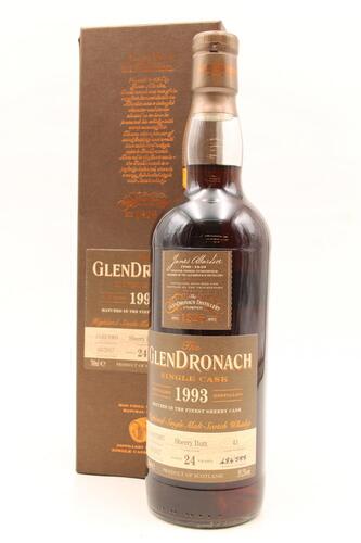 (1) Glendronach 1993 Single Sherry Butt Cask 24 Year Old Single Malt Scotch Whisky #43 / Bottle no. 484 of 588, 59.2% ABV, 700ml (GB)