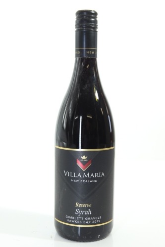 (1) 2019 Villa Maria Reserve Syrah, Gimblett Gravels
