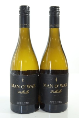 (2) 2022 Man O' War Valhalla Chardonnay, Waiheke Island [JR17]