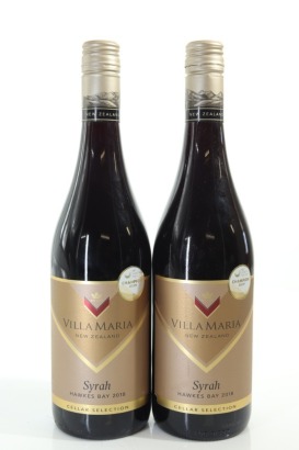 (2) 2018 Villa Maria Cellar Selection Syrah, Hawke's Bay [JR17] (NZ Wine of the Year Champion) (TL)