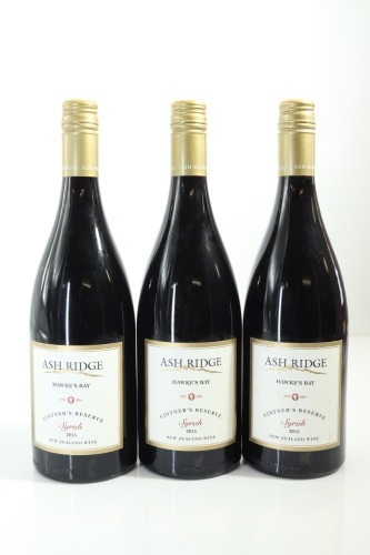 (3) 2015 Ash Ridge Vintner's Reserve Syrah, Hawke's Bay