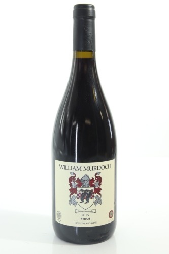 (1) 2015 William Murdoch Wines Syrah, Gimblett Gravels