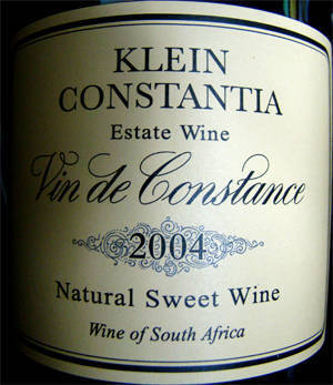 (1) 2004 Klein Constantia Vin de Constance 500ml, Constantia South Africa