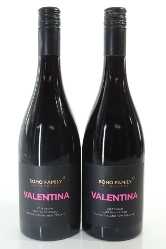 (2) 2023 Soho Valentina Syrah, Waiheke Island
