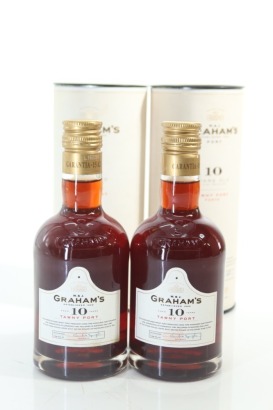 (2) W & J Graham's 10 Year Old Tawny Port, Portugal, 200ml, 20% ABV (GB)
