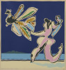 PAT HANLY Paradise Bird Escapes Bather