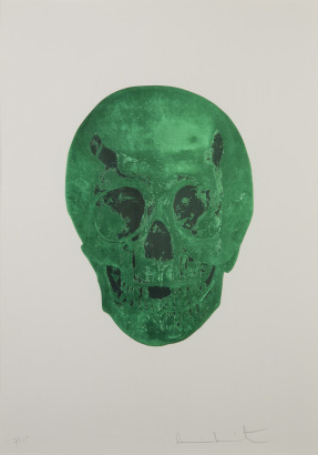 DAMIEN HIRST Lime Green/ Racing Green Skull