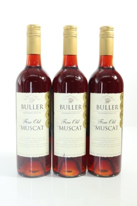 (3) Buller Wines Fine Old Muscat, Rutherglen, 18% ABV
