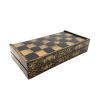 A 19th Century Chinese Black Lacquer Gilt Chess Board