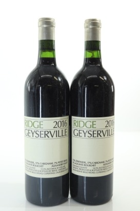 (2) 2016 Ridge Vineyards Geyserville, Alexander Valley
