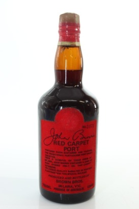 (1) Brown Bros. 'John Brown Red Carpet Port', Milawa (CC)