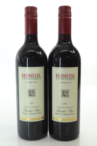 (2) 2019 Redmetal Vineyards Basket Press Merlot - Cabernet Franc, Bridge Pa Triangle