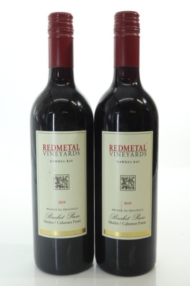(2) 2019 Redmetal Vineyards Basket Press Merlot - Cabernet Franc, Bridge Pa Triangle