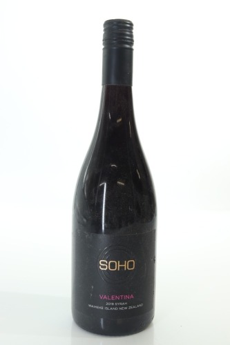 (1) 2019 Soho Valentina Syrah, Waiheke Island