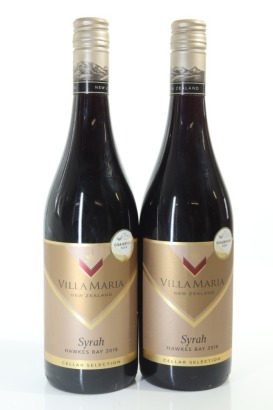 (2) 2018 Villa Maria Cellar Selection Syrah, Hawke's Bay [JR17] (NZ Wine of the Year Champion)