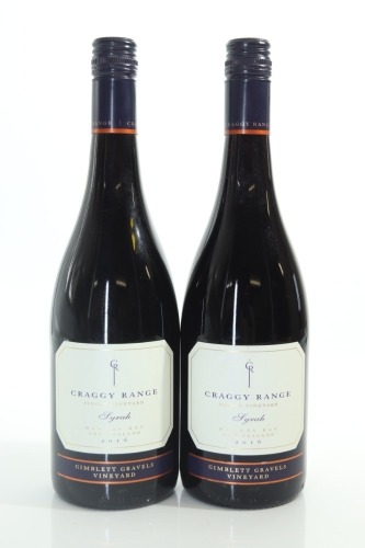 (2) 2016 Craggy Range Syrah, Gimblett Gravels