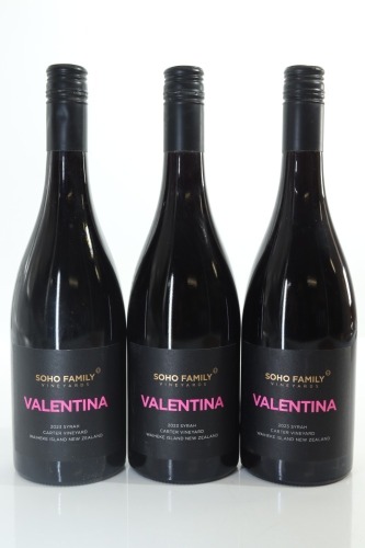 (3) 2023 Soho Valentina Syrah, Waiheke Island