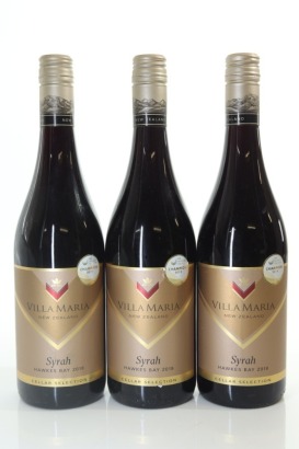 (3) 2018 Villa Maria Cellar Selection Syrah, Hawke's Bay [JR17] (NZ Wine of the Year Champion) (TL)