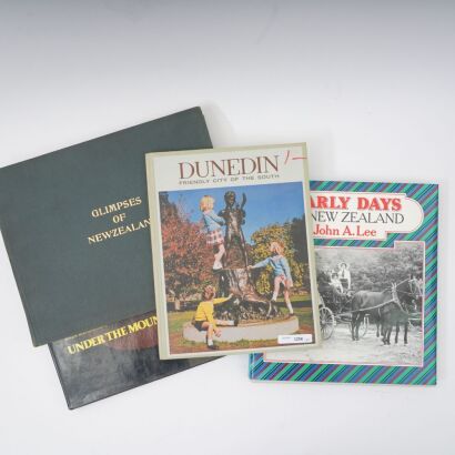 A Collection of Books on New Zealand &mdash; Dunedin, Early History and Scenic Views