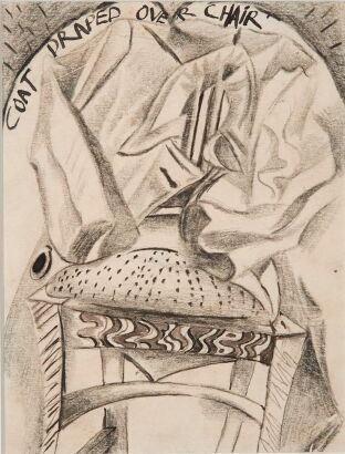 PHILIP CLAIRMONT Coat Draped over Chair
