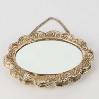 A Vintage Turkish Wedding Mirror Stamped 900