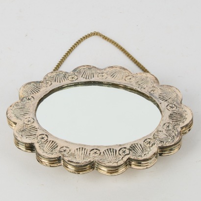 A Vintage Turkish Wedding Mirror Stamped 900
