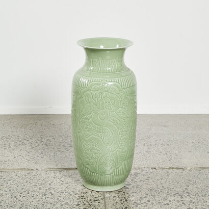 A Chinese Celadon Glaze Large Vase
