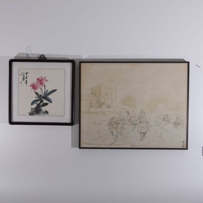 A Set of Two Chinese Paintings