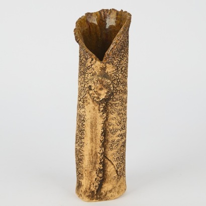 A New Zealand Studio Pottery Stoneware Vase Marked E A C