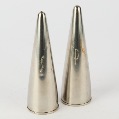 A Pair of Danish Stainless Steel Shakers