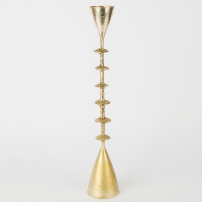 A Modernist Metal Candle Holder