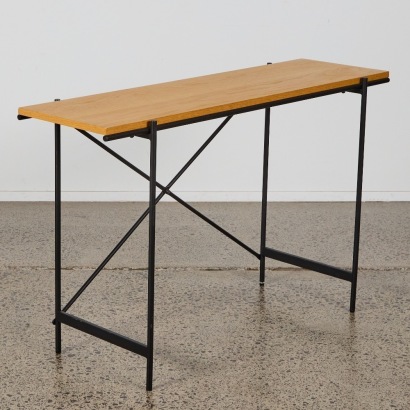 A Minimal Cuchi Ethnicraft Console Table With Oak Top
