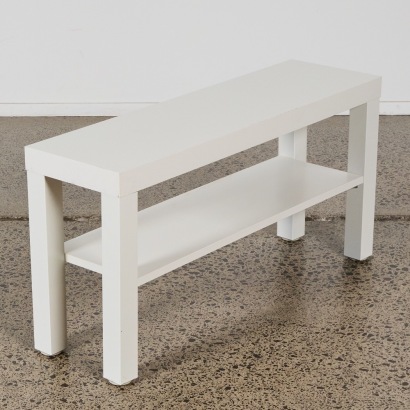 A White Minimal Low Shelf Unit