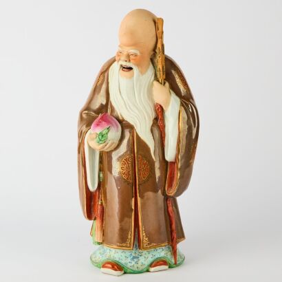A Chinese Mid-20th Century Figure of Shouxing