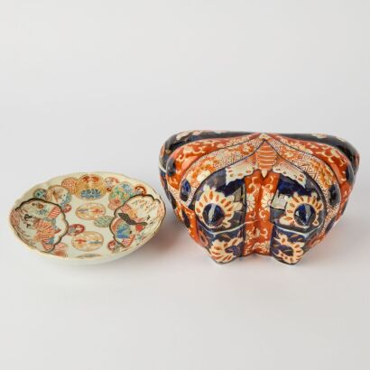 A Set of Two Japanese Imari Objects