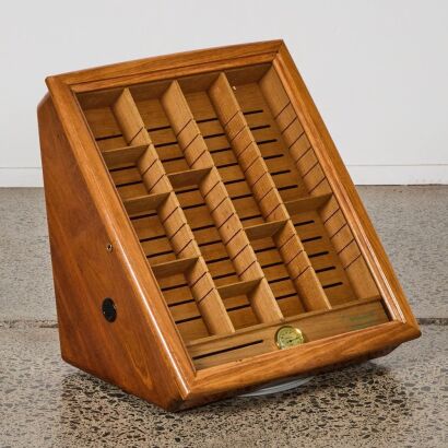 A Large Display Humidor on Revolving Base