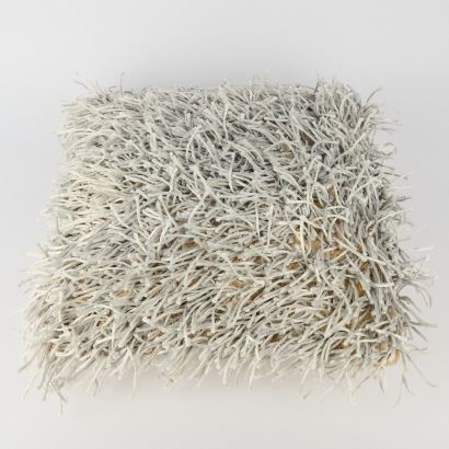 A Grey Shag Throw Pillow