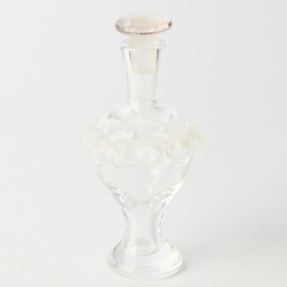 A Lalique Roses Perfume Bottle with Stopper