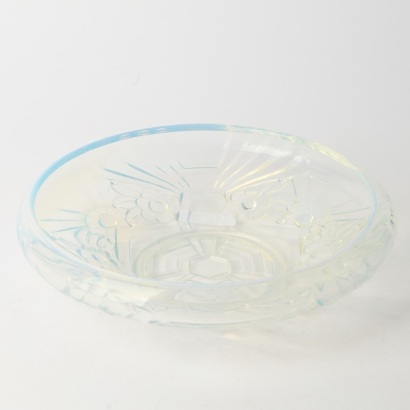 A Jobling Opalescent Art Deco Glass Bowl, 1930's