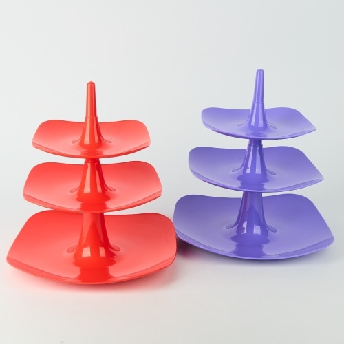 A Pair of Three-Tier Retro Style Stackable Serving Stands