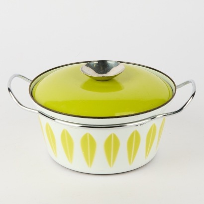 A Vintage Cathrineholm Green/White Small Casserole