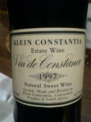 (1) 1997 Klein Constantia Vin de Constance 500ml, Constantia South Africa